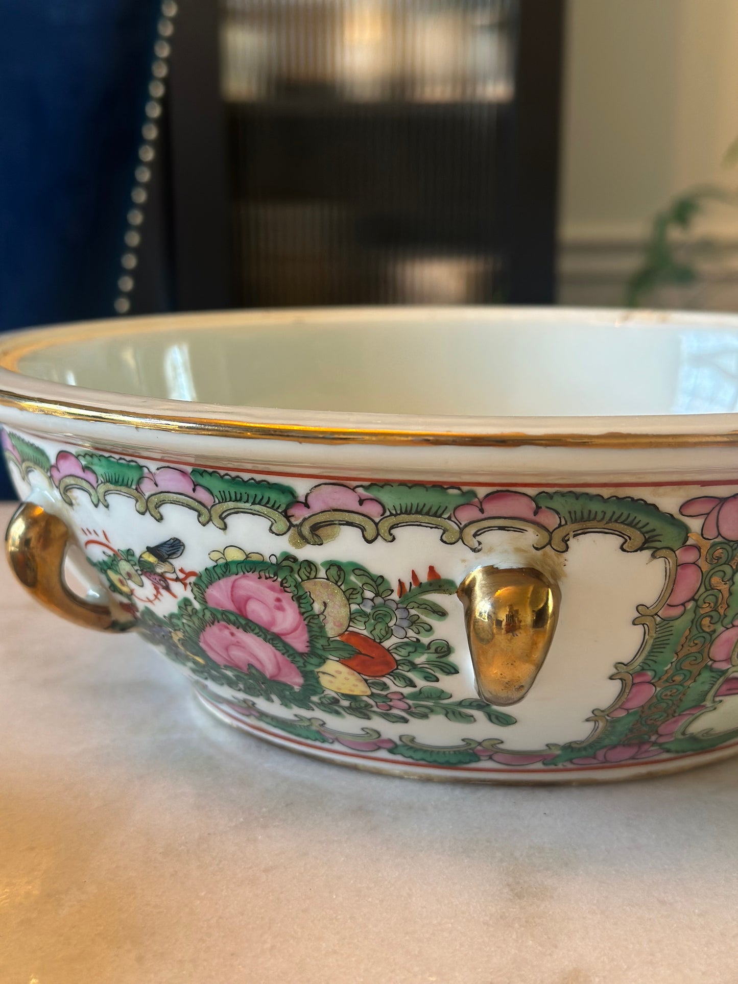 Rose Medallion Covered Serving Dish – 1950s