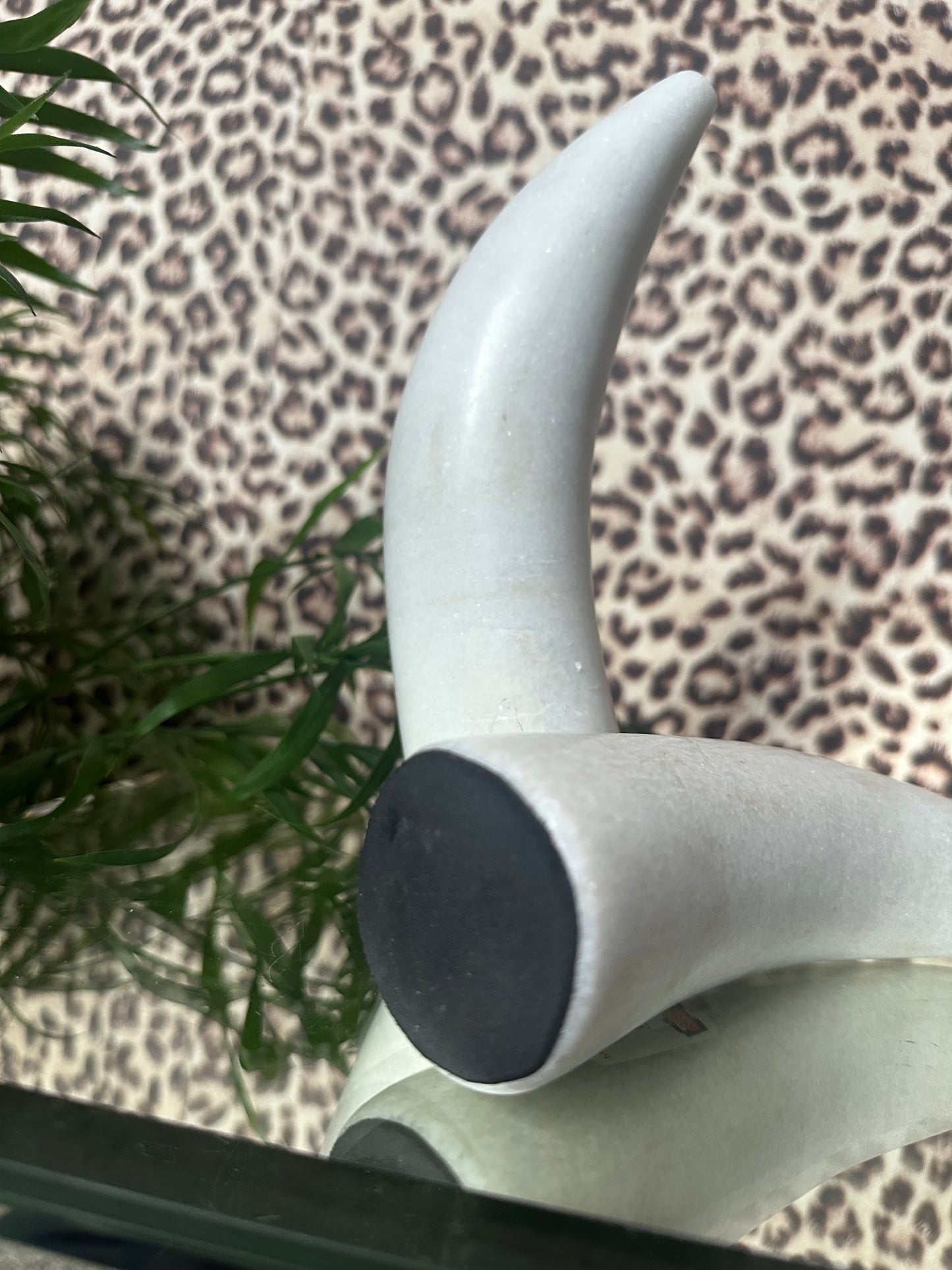 Pair of Marble Horn Bookends