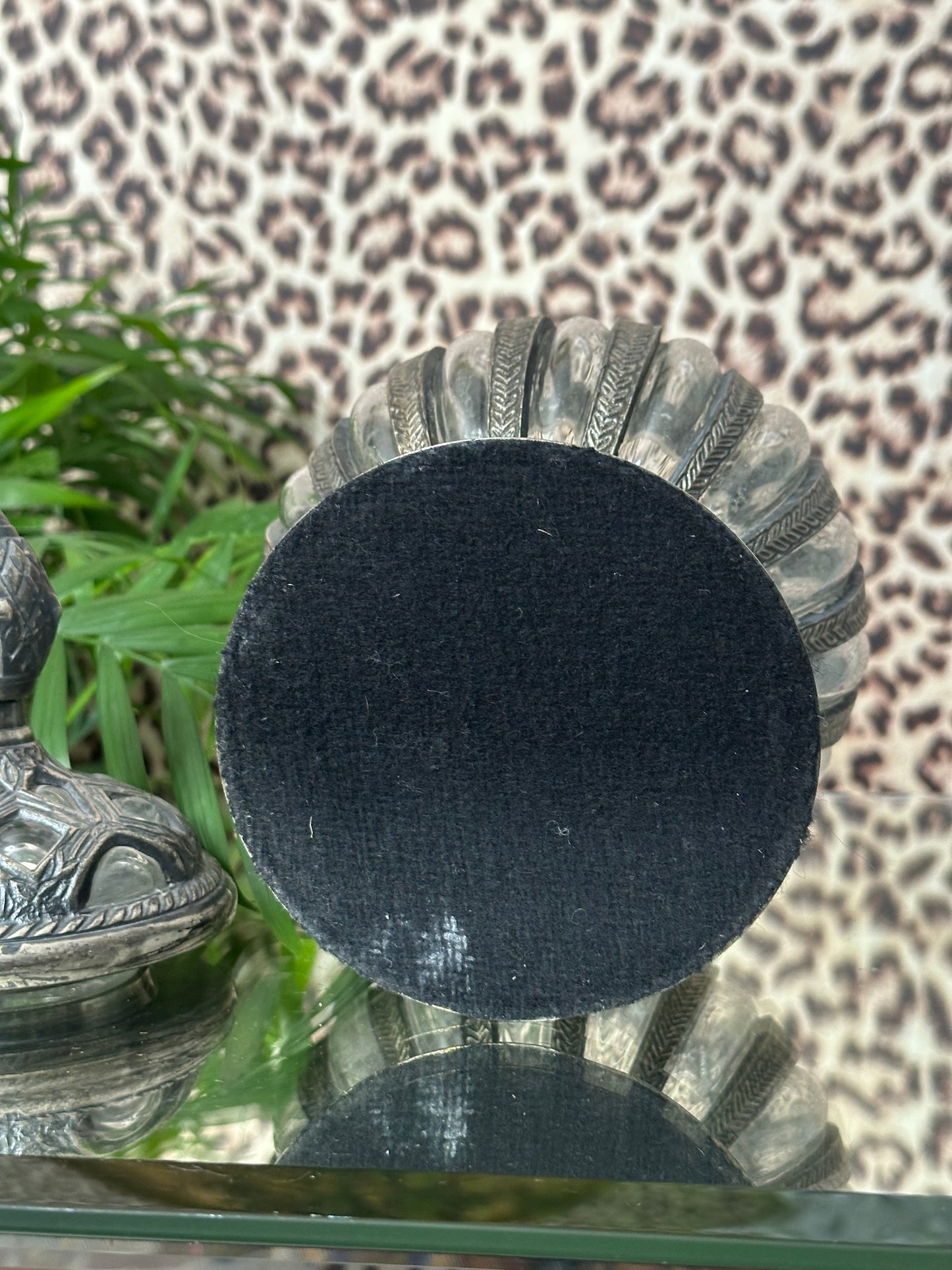 Chunky Silverplate Bubble Glass