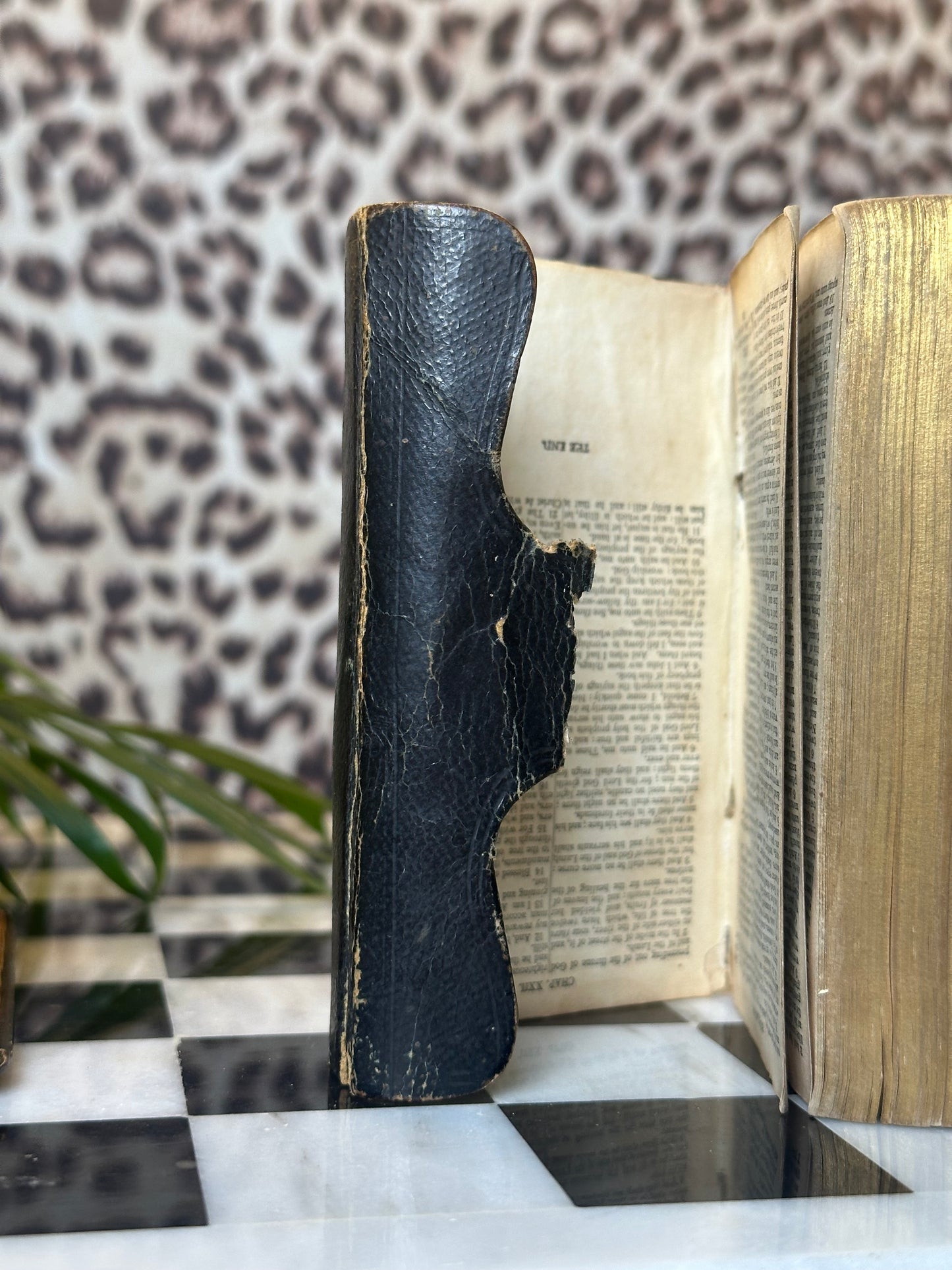 Miniature Black Leather Religious Books *Disclaimer