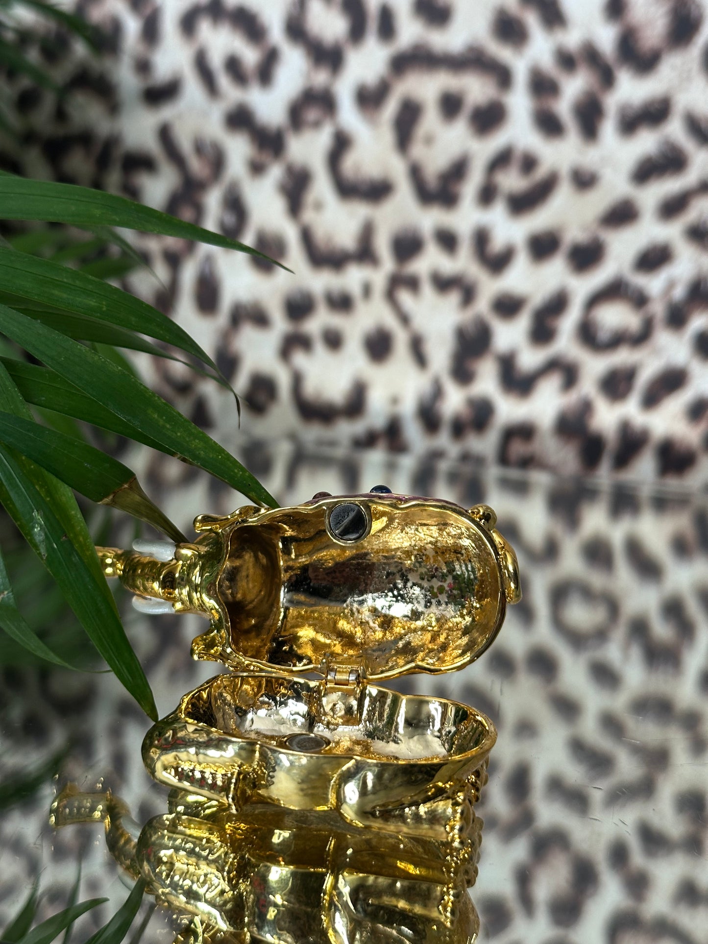 Elephant Jewel Adorned Trinket Dish