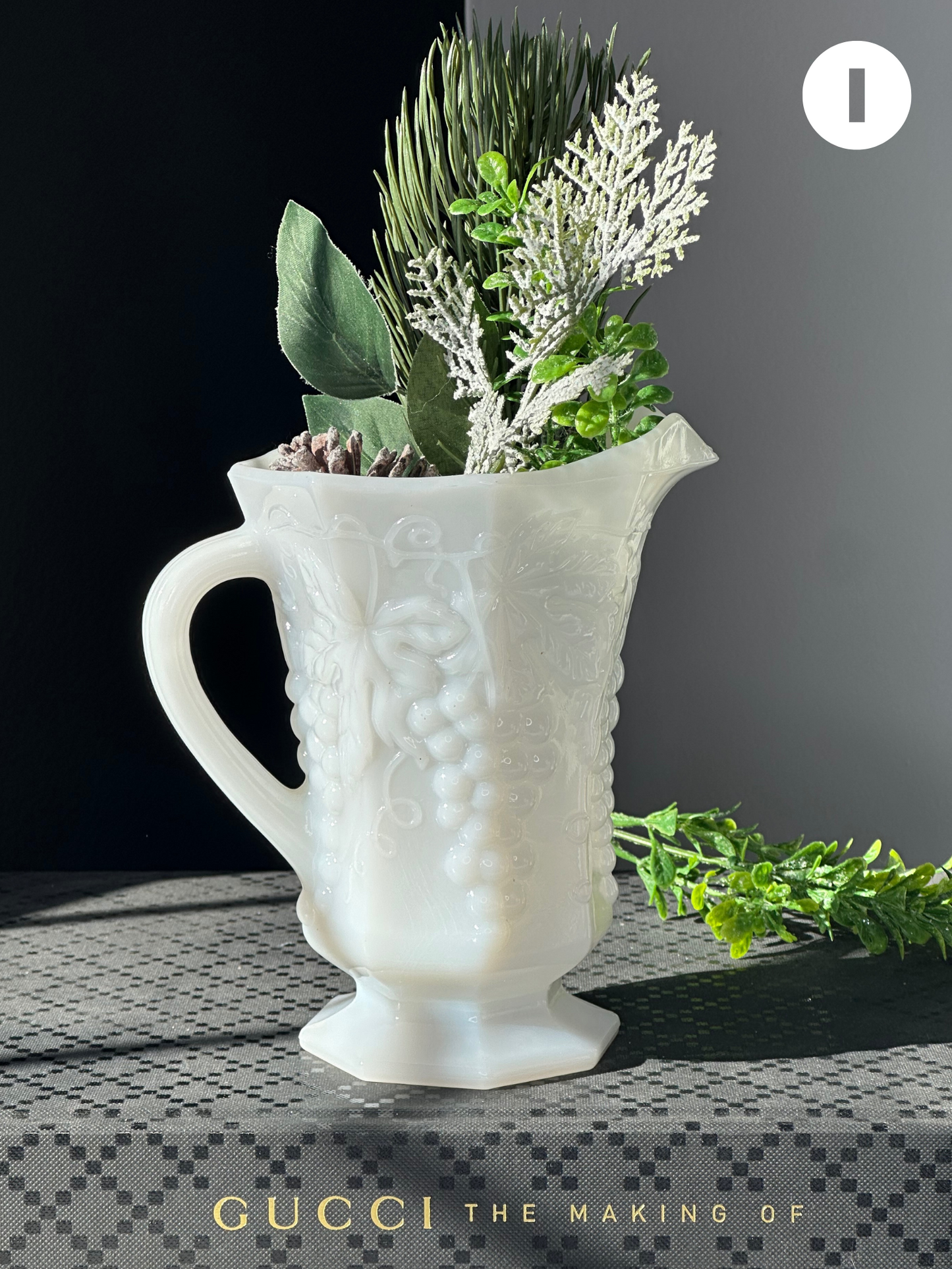 Anchor Hocking Opaque Harvest Grape Pattern