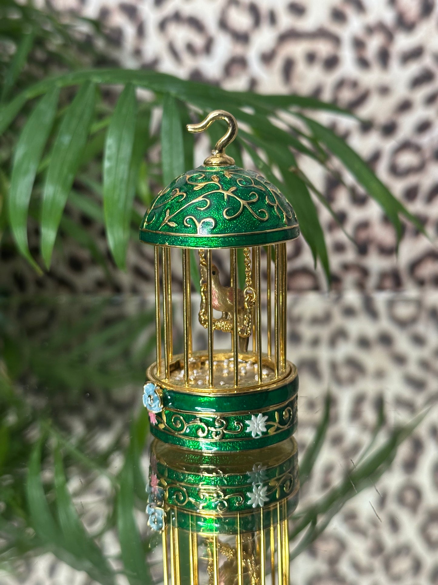 Mini Green Birdcage Trinket Dish