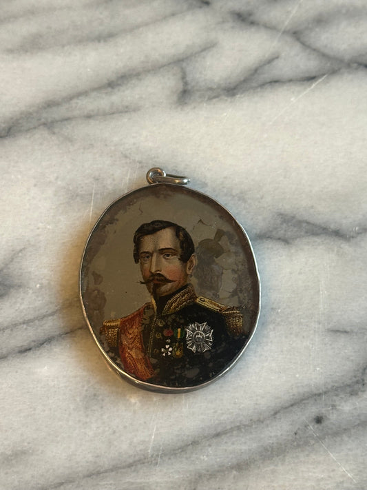 Miniature Portrait Pendant of a Military Officer (2)