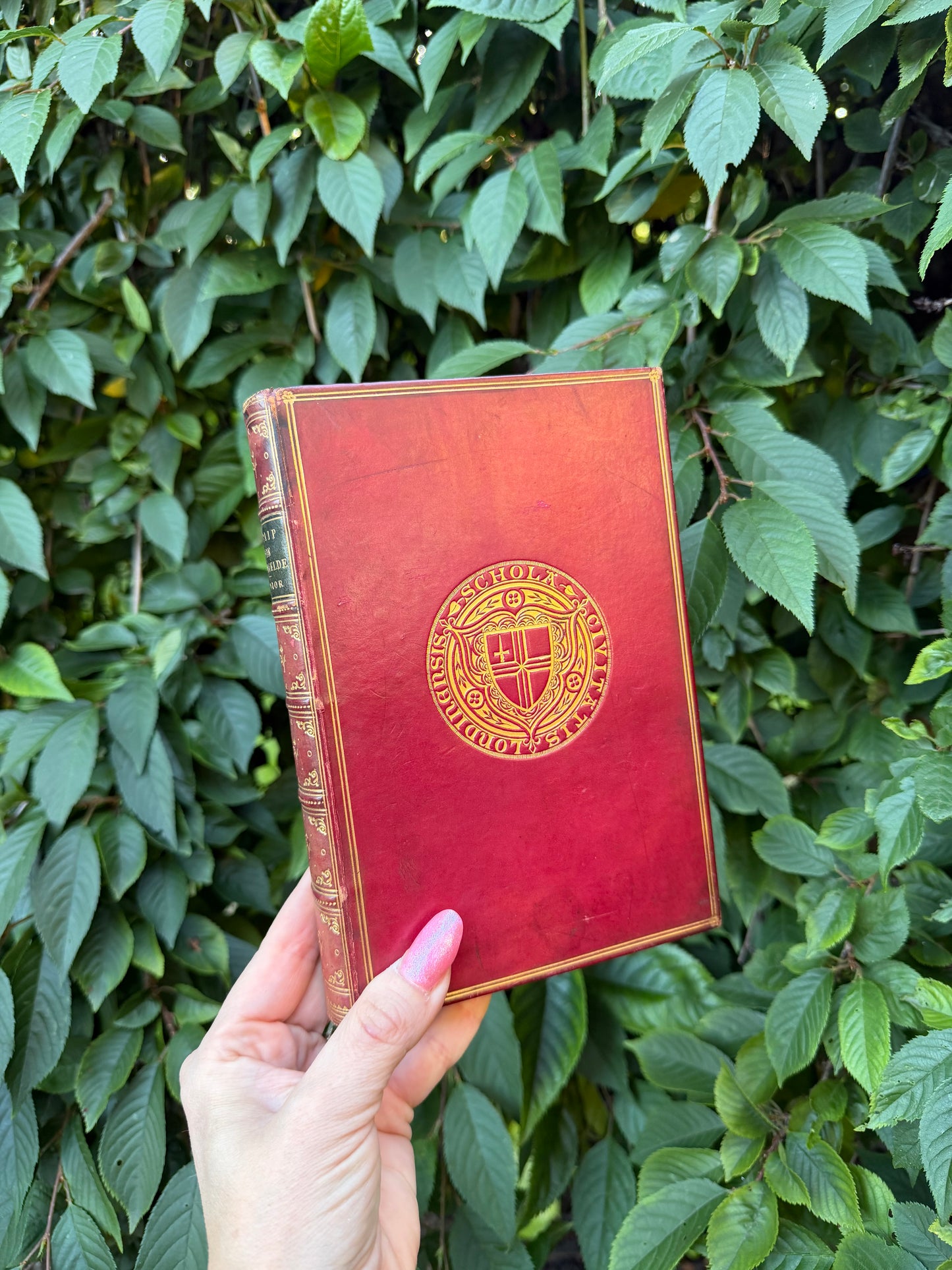 1880 Philip Van Artevelde by Sir Henry Taylor City of London School Oxblood Leather Double Armorial Book