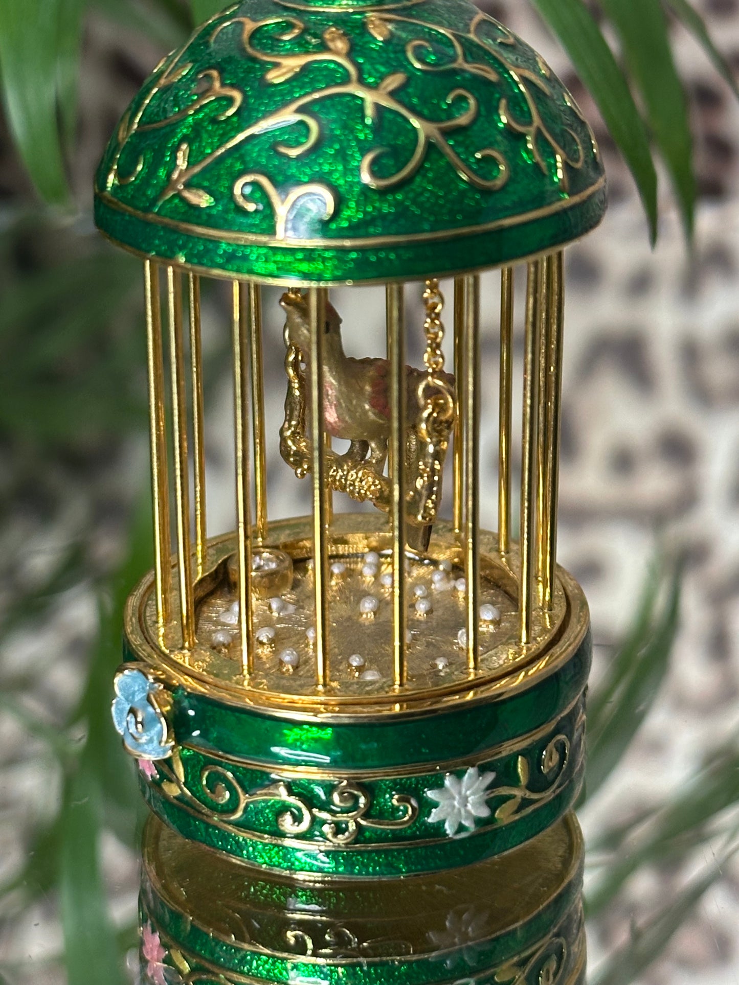 Mini Green Birdcage Trinket Dish