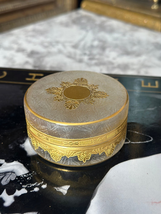 Crystal Vanity Box with Gold Detail