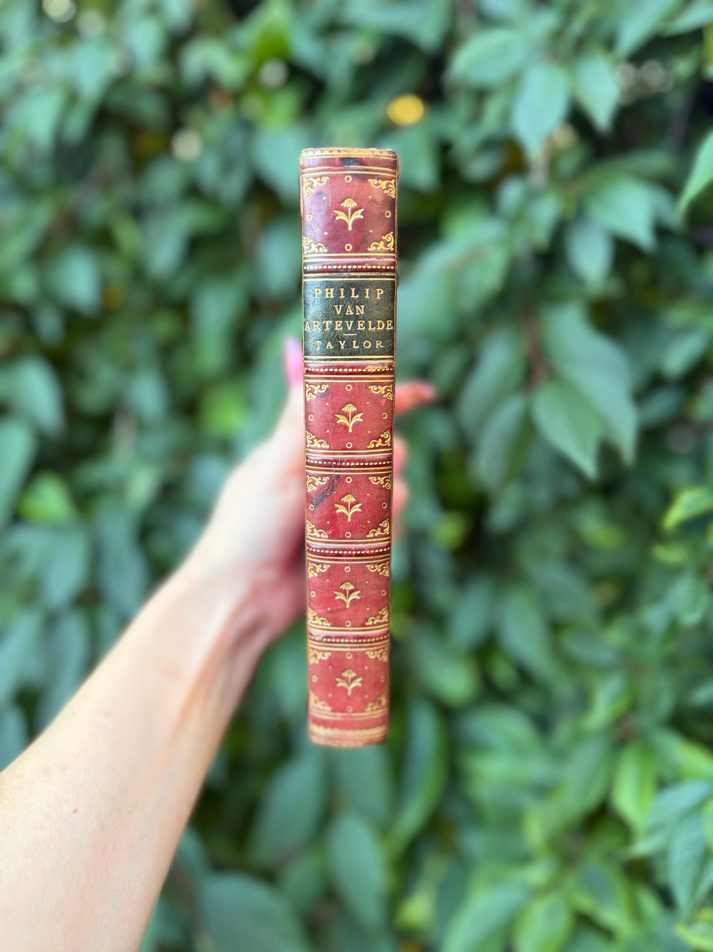 1880 Philip Van Artevelde by Sir Henry Taylor City of London School Oxblood Leather Double Armorial Book